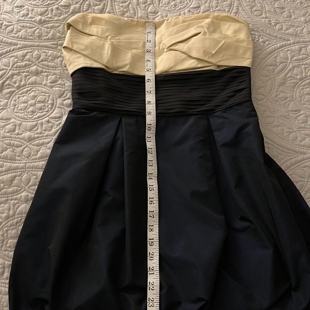 BCBGMAXAZRIA Cream Black Navy Bubble Night Out Dress size 10 - Picture 10 of 11